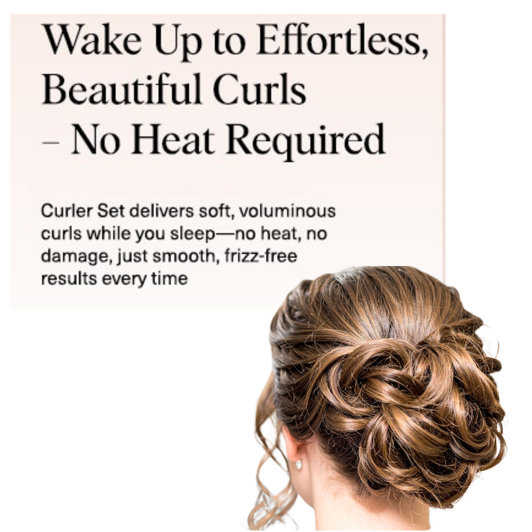 Satin Heatless Hair Curler Set - Beautiful Curls Overnight Without Heat Damage | Professional Curling Rod with Scrunchies