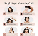 Satin Heatless Hair Curler Set - Beautiful Curls Overnight Without Heat Damage | Professional Curling Rod with Scrunchies